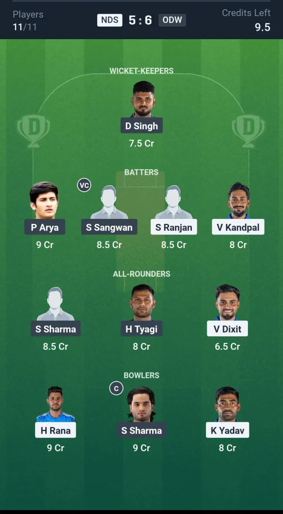 NDS vs ODW Grand League Team