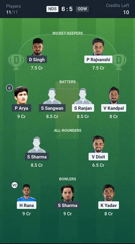 NDS vs ODW Small League Team