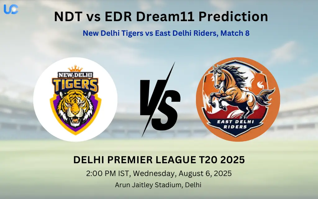 NDT vs EDR Dream11 Prediction: Today’s Match 8, Fantasy Cricket Tips, Captain Choices, Playing XI & Injury Updates – Delhi Premier League 2025 NDT vs EDR Dream11 Prediction