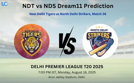 NDT vs NDS Dream11 Prediction: Today’s Match 26, Fantasy Cricket Tips, Captain Choices, Playing XI & Injury Updates – Delhi Premier League 2025 NDT vs NDS Dream11 Prediction