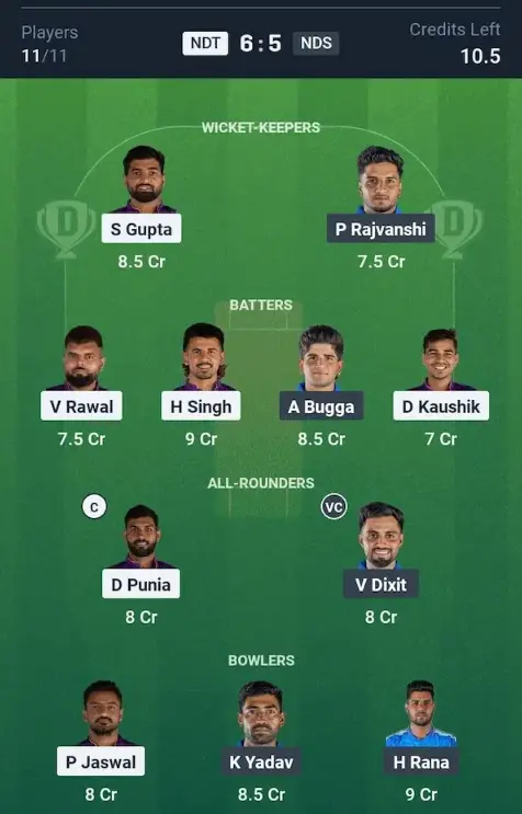 NDT vs NDS Small League Team: