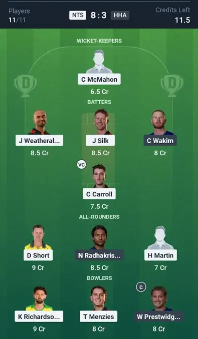 NTS vs HHA Grand League Team