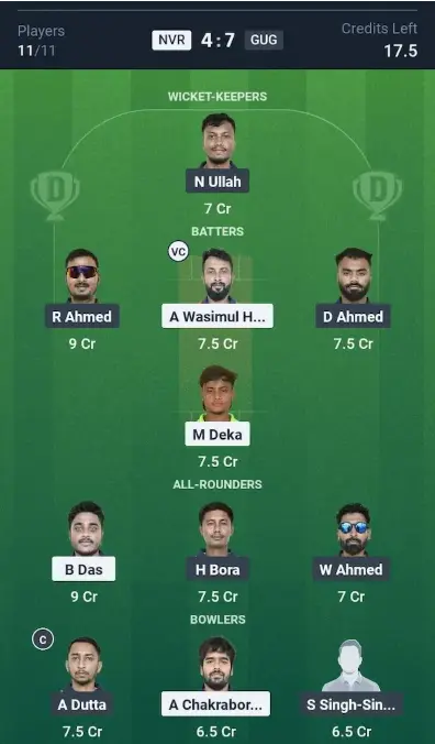 NVR vs GUG Grand League Team