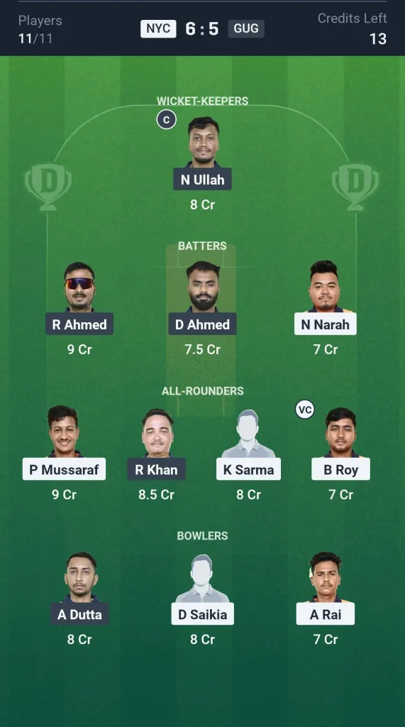 NYC vs GUG Grand League Team