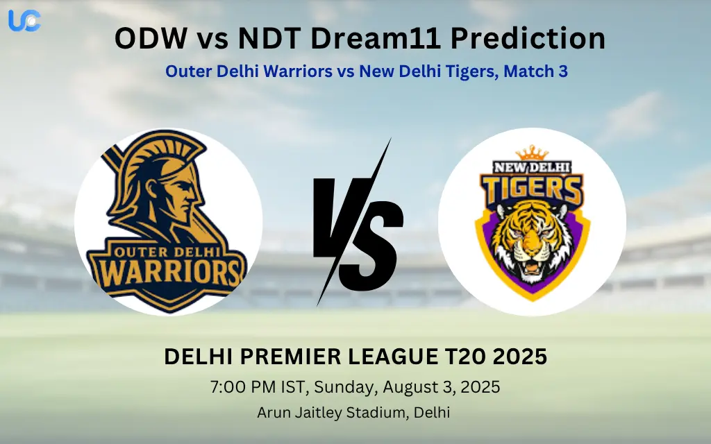 ODW vs NDT Dream11 Prediction: Today’s Match 3, Fantasy Cricket Tips, Captain Choices, Playing XI & Injury Updates – Delhi Premier League T20 2025 ODW vs NDT Dream11 Prediction