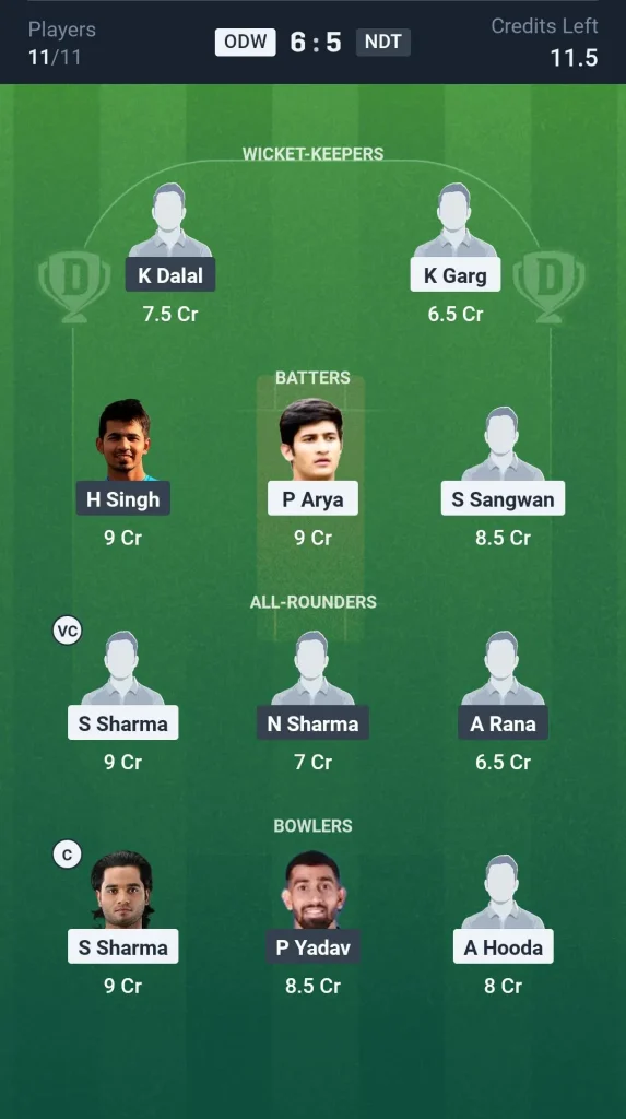 ODW vs NDT Grand League Team