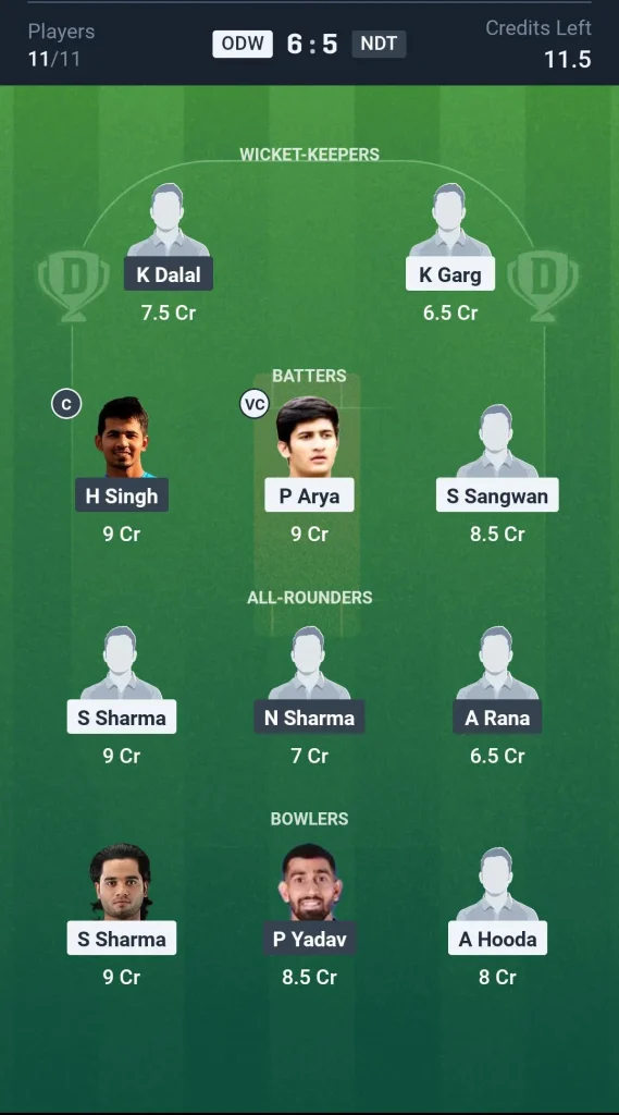 ODW vs NDT Small League Team
