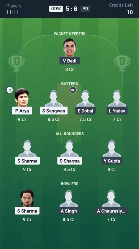 ODW vs PD Grand League Team