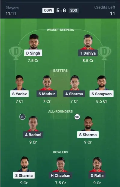 ODW vs SDS Small League Team