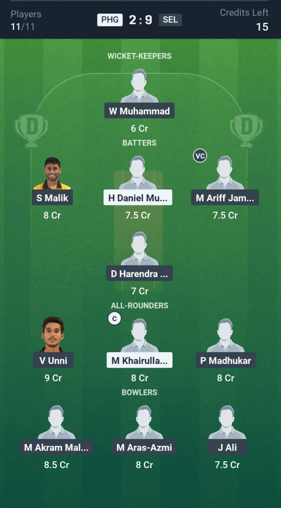 PHG vs SEL Grand League Team