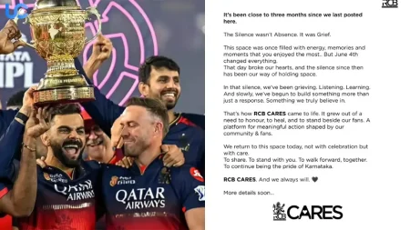 RCB Finally Breaks Silence on Social Media After 3 Months RCB Finally Breaks Silence on Social Media After 3 Months
