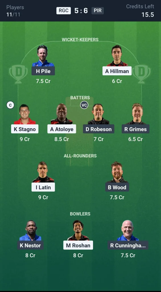 RGC vs PIR Small League Team