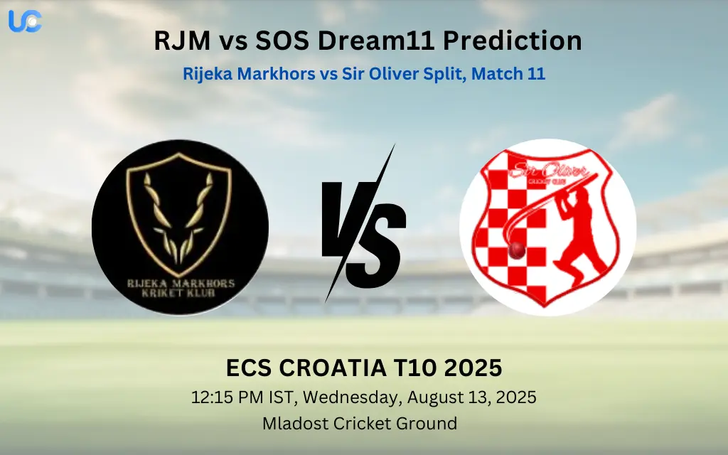 RJM vs SOS Dream11 Prediction: Today’s Match 11, Fantasy Cricket Tips, Captain Choices, Playing XI & Injury Updates – ECS Croatia T10 2025 RJM vs SOS Dream11 Prediction
