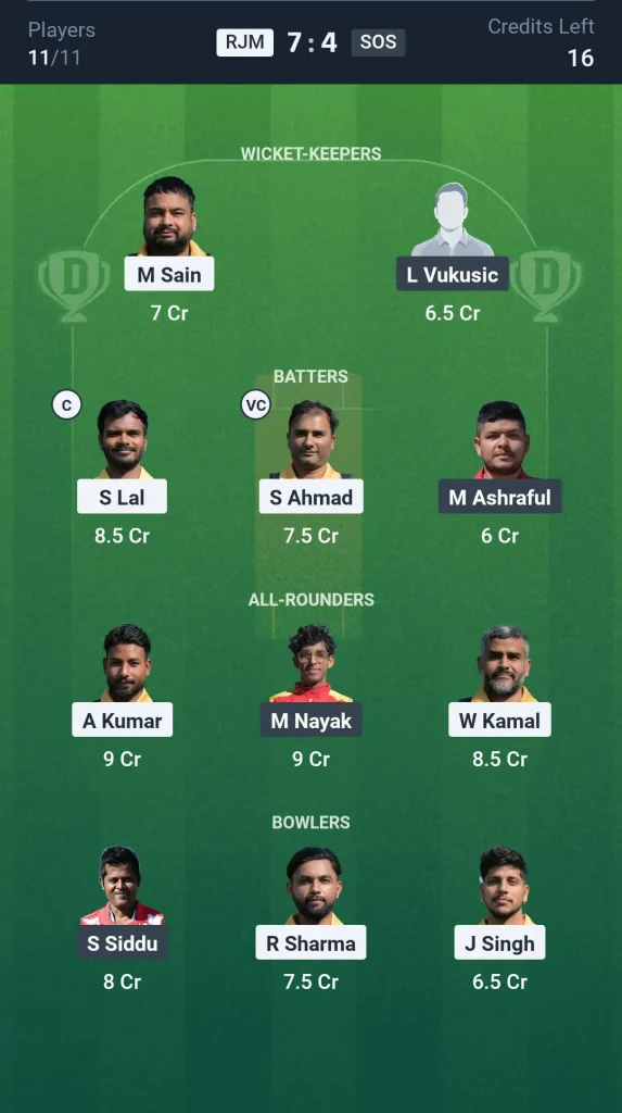 RJM vs SOS Small League Team