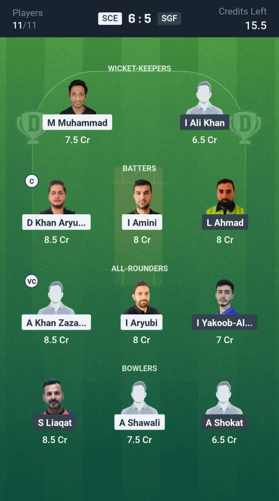 SCE vs SGF Small League Team