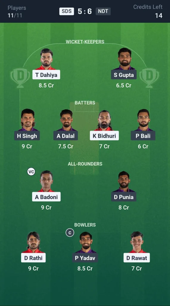 SDS vs NDT Small League Team