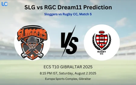 SLG vs RGC Dream11 Prediction: Today’s Match 5, Fantasy Cricket Tips, Captain Choices, Playing XI & Injury Updates – ECS T10 Gibraltar 2025 SLG vs RGC Dream11 Prediction