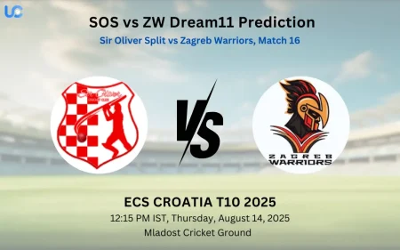 SOS vs ZW Dream11 Prediction: Today’s Match 16, Fantasy Cricket Tips, Captain Choices, Playing XI & Injury Updates – ECS Croatia T10 2025 SOS vs ZW Dream11 Prediction