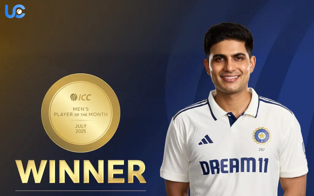 Shubman Gill Wins ICC Player of the Month for July 2025 After England Test Series Heroics Shubman Gill Named ICC Player of the Month