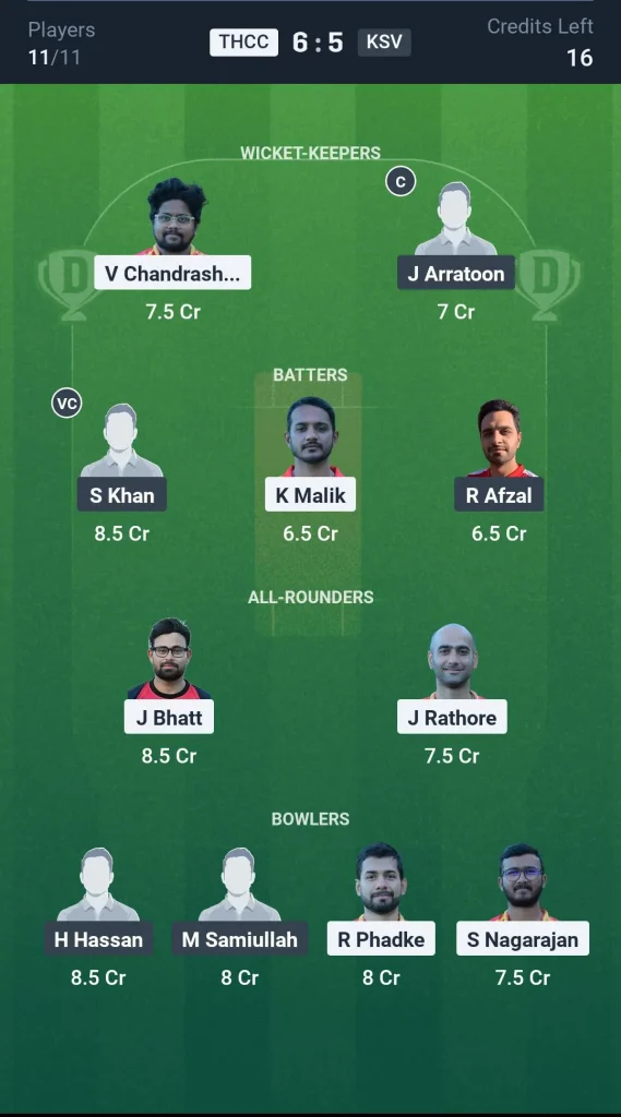 THCC vs KSV Small League Team