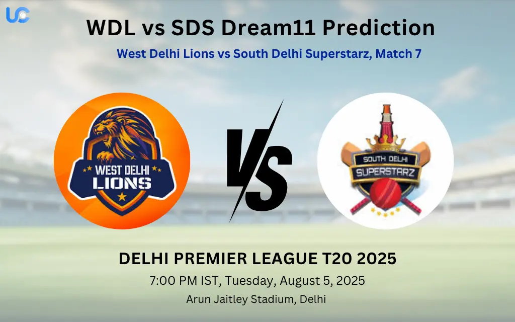 WDL vs SDS Dream11 Prediction: Today’s Match 7, Fantasy Cricket Tips, Captain Choices, Playing XI & Injury Updates – Delhi Premier League 2025 WDL vs SDS Dream11 Prediction