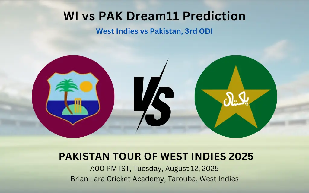 WI vs PAK Dream11 Prediction