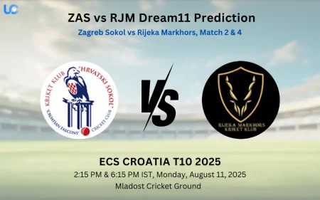 ZAS vs RJM Dream11 Prediction: Today’s Match 2 & 4, Fantasy Cricket Tips, Captain Choices, Playing XI & Injury Updates – ECS Croatia T10 2025 ZAS vs RJM Dream11 Prediction