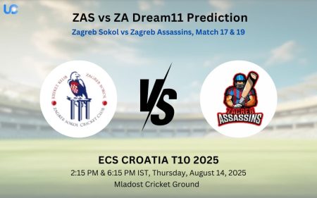 ZAS vs ZA Dream11 Prediction: Today’s Match 17 & 19, Fantasy Cricket Tips, Captain Choices, Playing XI & Injury Updates – ECS Croatia T10 2025 ZAS vs ZA Dream11 Prediction