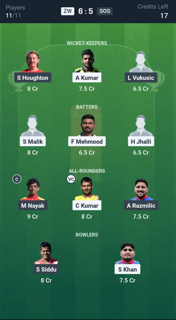 ZW vs SOS Grand League Team