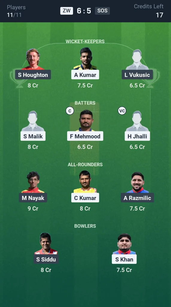 ZW vs SOS Small League Team