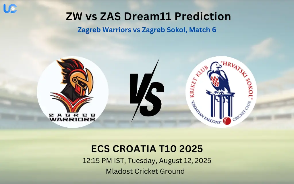 ZW vs ZAS Dream11 Prediction: Today’s Match 6, Fantasy Cricket Tips, Captain Choices, Playing XI & Injury Updates – ECS Croatia T10 2025 ZW vs ZAS Dream11 Prediction