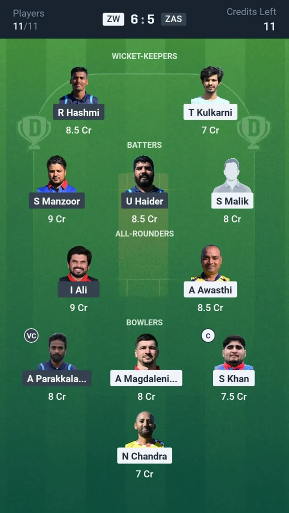 ZW vs ZAS Grand League Team