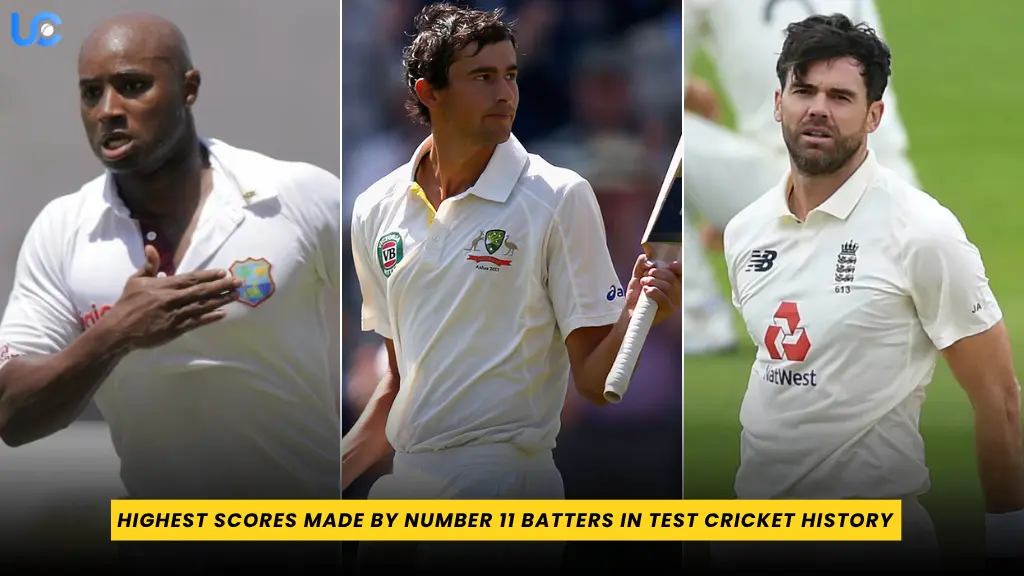 Highest Scores Made By Number 11 Batters in Test Cricket History