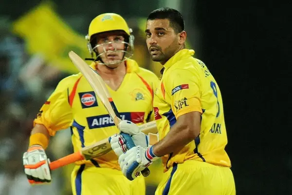 Murali Vijay and Mike Hussey (159) vs RCB in 2011