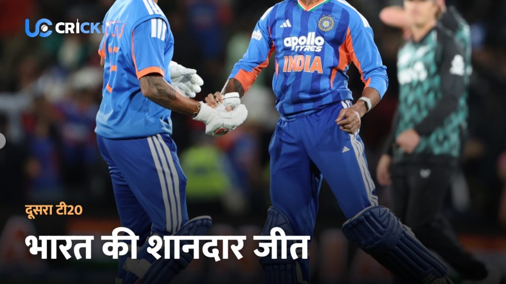 दूसरे टी20 में भारत ने न्यू ज़ीलैंड को 4 विकेट से हराया, सीरीज में 2-0 की बढ़त बनाई
