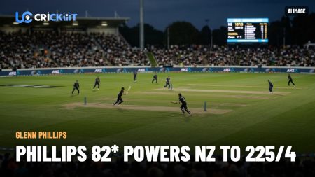 NZ vs IND 1st T20I: Glenn Phillips Blitz Powers New Zealand to 225/4 in Christchurch